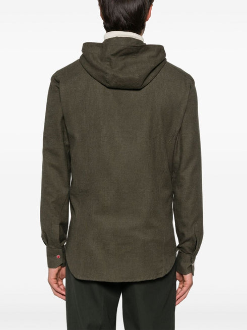 houndstooth-pattern hoodie